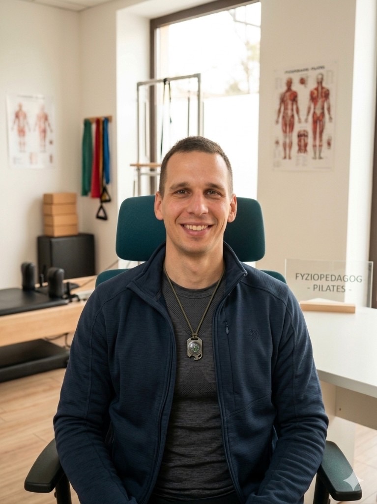 Lukáš Myšík, fyziopedagog ve studiu